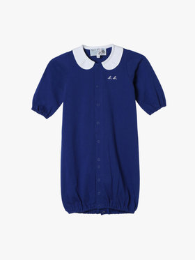 ENFANT ベビー ベビー トロンプルイユ コットン 長袖 2wayオール ネイビー