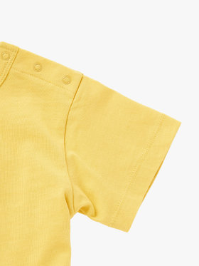 ENFANT ベビー ベビー "b." ロゴ スター コットン 半袖 Tシャツ "Domi" イエロー