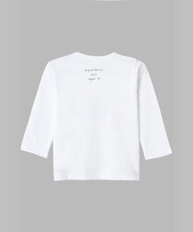 ENFANT ベビー ベビー プリント コットン 長袖 Tシャツ agnes b.×mayumi yamase ホワイト