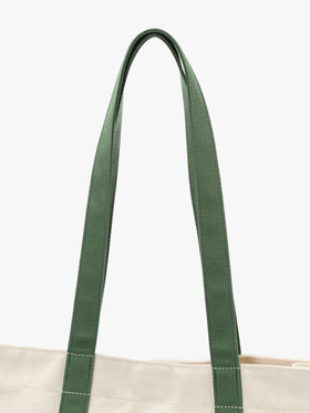 To b. by agnès b. 【Outlet】バイカラー コットン キャンバス トートバッグ カーキ