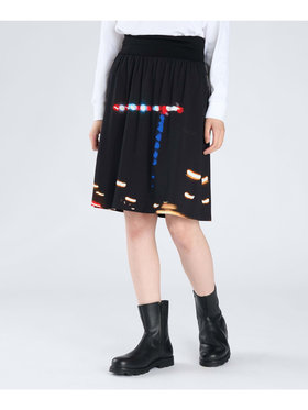 FEMME ウィメンズ フォトプリント ギャザー ミニスカート ”Grue nuit” マルチ