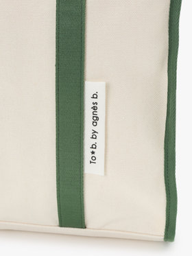 To b. by agnès b. 【Outlet】バイカラー コットン キャンバス トートバッグ カーキ
