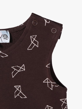 ENFANT ベビー 【Outlet】ベビー プリント コットン ノースリーブ ワンピース ブラウン系その他