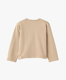 ENFANT ユニセックス キッズ コットン 長袖 カーディガンプレッション ベージュ