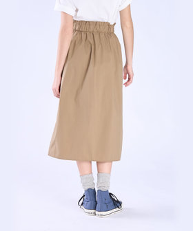 To b. by agnès b. ウエスト ギャザー フリル ロング スカート ベージュ