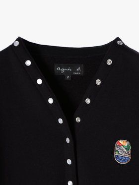 FEMME ウィメンズ SEW7 CARDIGAN OBENTO カーディガンプレッション ブラック