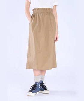 To b. by agnès b. ウエスト ギャザー フリル ロング スカート ベージュ