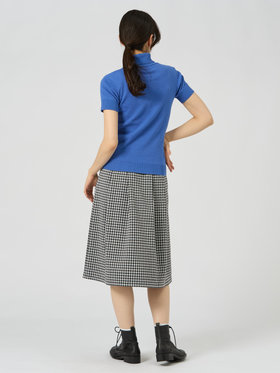 FEMME ウィメンズ 【Outlet】コットン ニット 半袖 タートルネック プルオーバー "Eddy" ブルー系その他