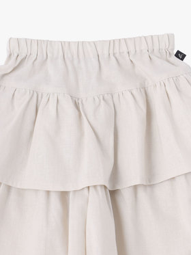 ENFANT ガールズ キッズ コットンリネン ティアード キュロット ベージュ系その他