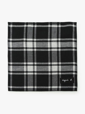 FEMME ウィメンズ KD40 SERVIETTE タータンチェック柄ハンドタオル ブラック