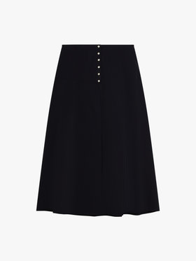 FEMME ウィメンズ ジャージー ロング フレアスカート "Glyk" ブラック