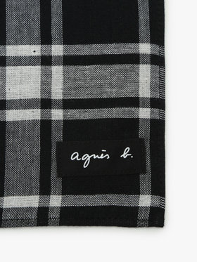 FEMME ウィメンズ KD40 SERVIETTE タータンチェック柄ハンドタオル ブラック