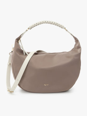 VOYAGE ウィメンズ バッグ＆ウォレット ナイロン 2way ラージ ショルダーバッグ "Tsuki" ZAS07-02 ベージュ