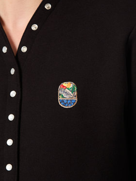 FEMME ウィメンズ SEW7 CARDIGAN OBENTO カーディガンプレッション ブラック