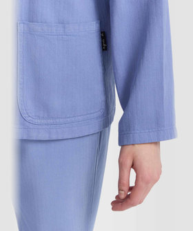 FEMME ウィメンズ コットン ワークジャケット "Sanshui" ブルー