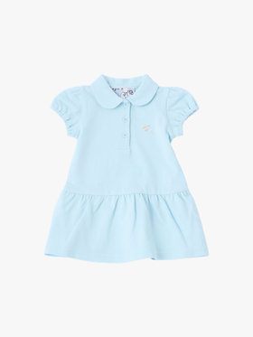 ENFANT ベビー ベビー "b." ロゴ 刺繍 コットン 半袖 ワンピース&ブルマ セット "Heart" ブルー系その他