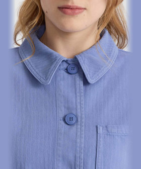 FEMME ウィメンズ コットン ワークジャケット "Sanshui" ブルー