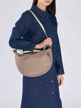 VOYAGE ウィメンズ バッグ＆ウォレット ナイロン 2way ラージ ショルダーバッグ "Tsuki" ZAS07-02 ベージュ