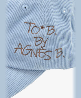 To b. by agnès b. コーデュロイ ロゴ キャップ ブルー