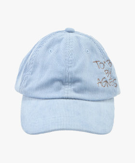 To b. by agnès b. コーデュロイ ロゴ キャップ ブルー