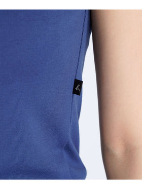 FEMME ウィメンズ 【Outlet】コットン ボートネック ノースリーブ Tシャツ "Leopard" ブルー