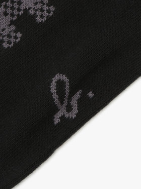 FEMME ウィメンズ チェック ソックス ”Jean-Paul” ブラック