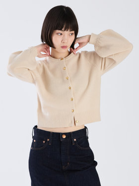 To b. by agnès b. 【Outlet】ウール ボリュームスリーブ ラブリー カーディガン ホワイト系その他
