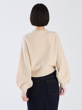 To b. by agnès b. 【Outlet】ウール ボリュームスリーブ ラブリー カーディガン ホワイト系その他