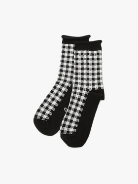 FEMME ウィメンズ チェック ソックス ”Jean-Paul” アイボリー