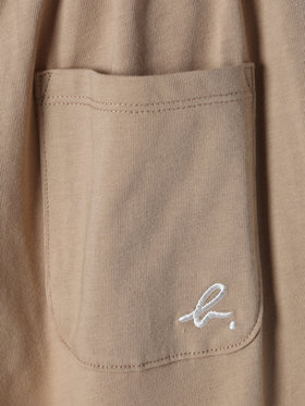 ENFANT ユニセックス キッズ "b."ロゴ刺繍 コットン パンツ ブラウン