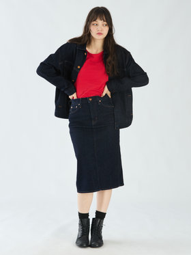 To b. by agnès b. To b. by agnes b. x RED CARD TOKYO デニムミディスカート ネイビー