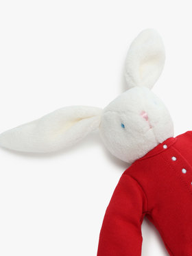 ENFANT ベビー ベビー カーディガンプレッション うさぎ ぬいぐるみ レッド