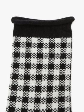 FEMME ウィメンズ チェック ソックス ”Jean-Paul” アイボリー