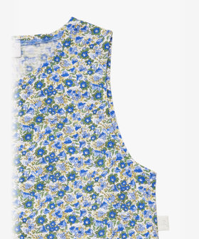 ENFANT ガールズ キッズ フラワープリント コットン ノースリーブ ワンピース ブルー系その他
