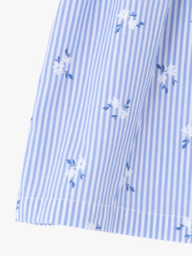 ENFANT ベビー ベビー フラワープリント ストライプ コットン 半袖ワンピース&ブルマ セット ネイビー