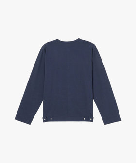 HOMME メンズ メンズ オーガニックコットン 長袖 カーディガンプレッション ブルー系その他