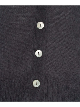 FEMME ウィメンズ 【Outlet】モヘヤ 長袖 Vネック カーディガン "Mae" グレー