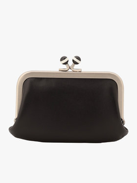 VOYAGE ウィメンズ バッグ＆ウォレット  レザー がま口 コインケース "Irene" PAW07-04 ブラック