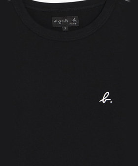 FEMME ウィメンズ "b" ロゴ 刺繍 コットン 半袖 Tシャツ "b. style" ブラック
