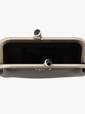 VOYAGE ウィメンズ バッグ＆ウォレット  レザー がま口 コインケース "Irene" PAW07-04 ブラック