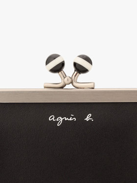 VOYAGE ウィメンズ バッグ＆ウォレット  レザー がま口 コインケース "Irene" PAW07-04 ブラック