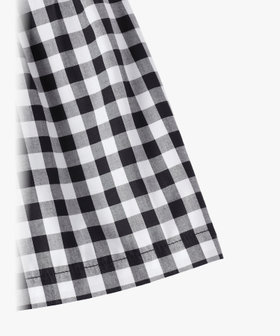 ENFANT ベビー ベビー ギンガムチェック ノースリーブ ドッキング ワンピース ブラック