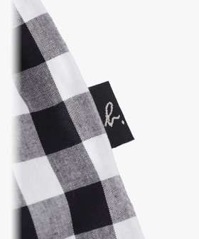 ENFANT ベビー ベビー ギンガムチェック ノースリーブ ドッキング ワンピース ブラック