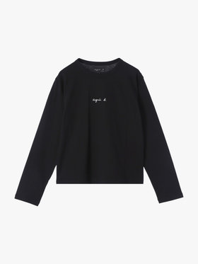 FEMME ウィメンズ ロゴ コットン 長袖 Tシャツ ”Lil Cool” ブラック