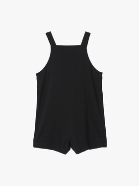 ENFANT ベビー ベビー "b."ロゴ刺繍 コットン サロペット ブラック