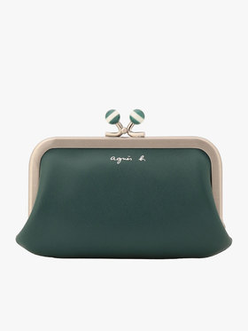 VOYAGE ウィメンズ バッグ＆ウォレット  レザー がま口 コインケース "Irene" PAW07-04 グリーン