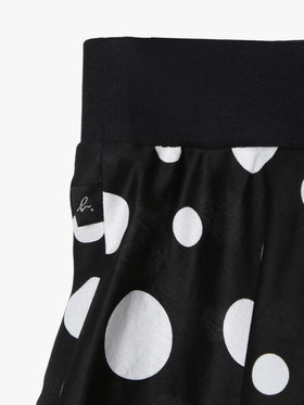 ENFANT ガールズ キッズ ドット コットン フレア スカート ブラック