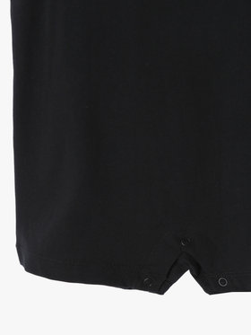 ENFANT ベビー ベビー "b."ロゴ刺繍 コットン サロペット ブラック