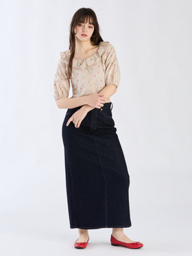 To b. by agnès b. 【Outlet】フラワーエンブロイダリーブラウス ベージュ