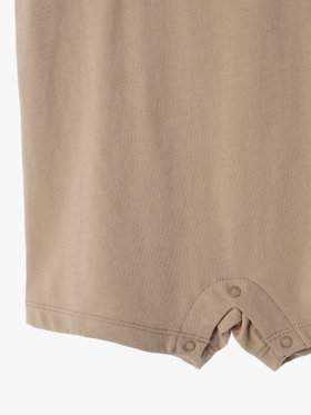 ENFANT ベビー ベビー "b."ロゴ刺繍 コットン サロペット ブラウン